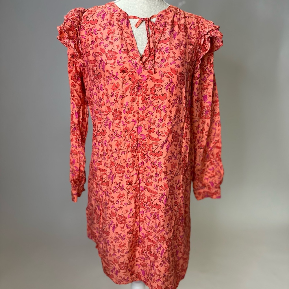 Vineyard Vines Orange and Pink Floral Dress